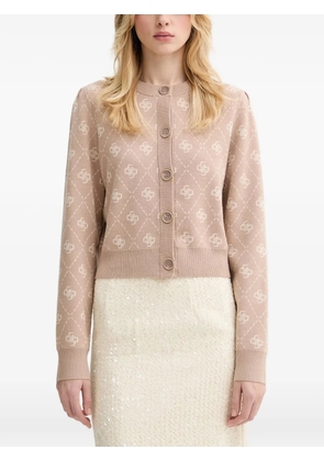 GUESS USA diamond-pattern button cardigan - Neutrals