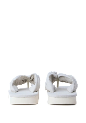 Rick Owens DRKSHDW frayed denim sandals - Neutrals