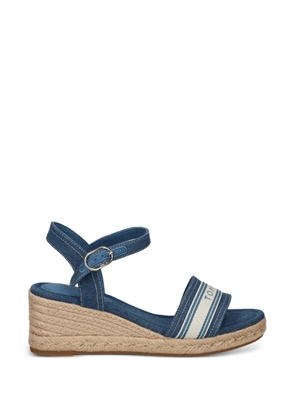 Tommy Hilfiger logo-tape wedge espadrilles - Blue