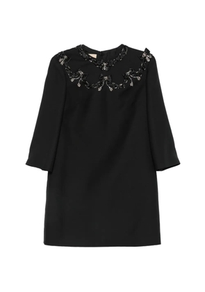 Valentino Garavani crystal-embellished bow-detail dress - Black