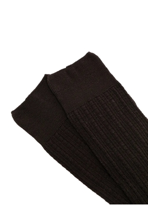 Zegna waffle-wave socks - Brown