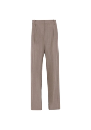 Victoria Beckham pleated straight-leg trousers - Neutrals