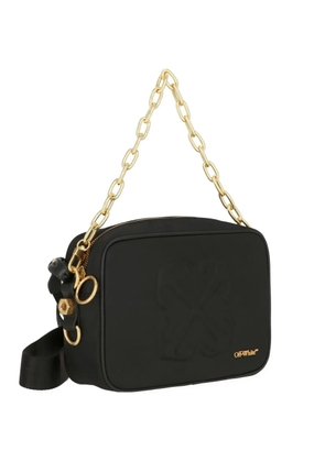 Off-White Arrows-motif chain-link clutch bag - Black