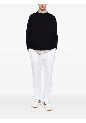 Emporio Armani logo-embroidered crew-neck sweater - Blue