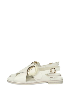 FRAU buckle-detail leather sandals - White