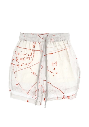 Rick Owens graphic-print drawstring boxers - Neutrals