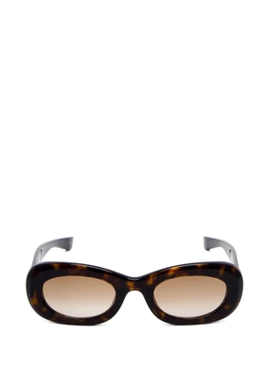 Alexander McQueen oval-frame sunglasses - Brown
