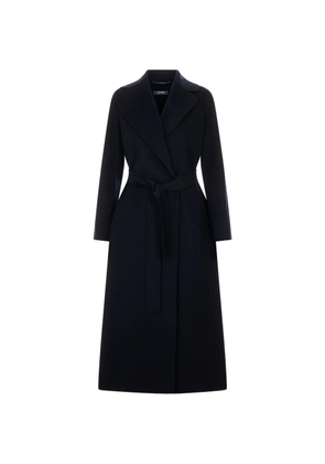 'S Max Mara belted wrap single breasted coat - Blue