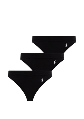 Polo Ralph Lauren Pony-motif thongs (set of thee) - Black