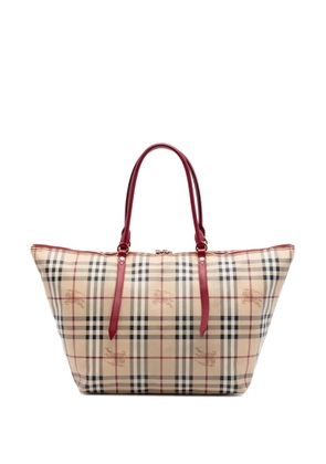Burberry Pre-Owned 2000-2017 Medium Haymarket Check Coated Canvas Salisbury tote bag - Red