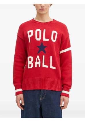 Polo Ralph Lauren intarsia-knit logo-print sweater - Red