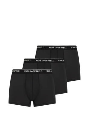 Karl Lagerfeld logo-waistband boxers (set of three) - Black