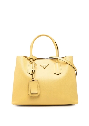 Prada Pre-Owned 2013-2026 Medium Saffiano Cuir Double satchel - Yellow