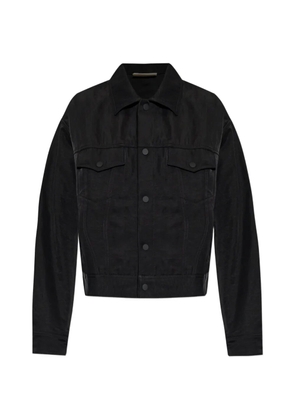 FEAR OF GOD ESSENTIALS logo-patch shirt jacket - Black