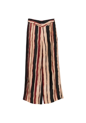 PT Torino stripe-print palazzo pants - Black