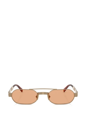 Miu Miu Eyewear oval-frame double-bridge sunglasses - Gold
