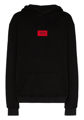 424 logo patch hoodie - Black
