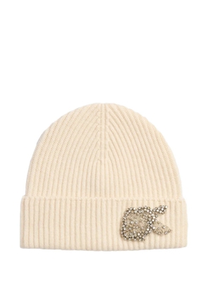 ERDEM embellished-detail beanie hat - Neutrals
