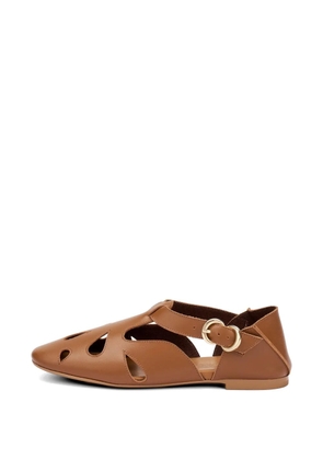FRAU cut-out leather sandals - Brown