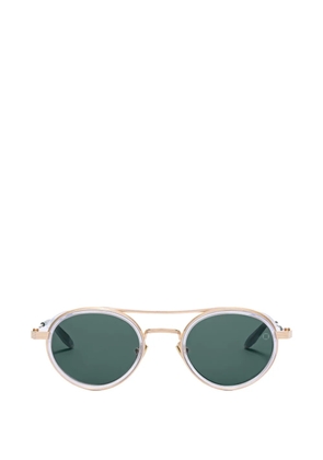 Akoni Astria 12K gold round-frame sunglasses