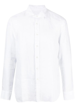120% Lino long-sleeve linen shirt - White