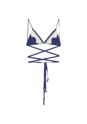 Jejia Anna lace-trim bra - Blue