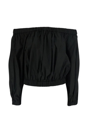 Jucca off-shoulder elasticated-hem top - Black