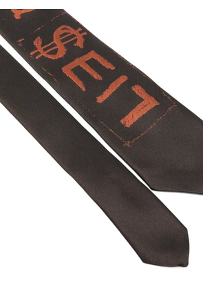 Vivienne Westwood Orbi pointed tie - Brown