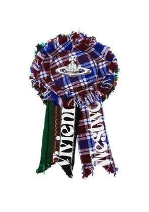 Vivienne Westwood Rosette Orb tartan charm - Blue