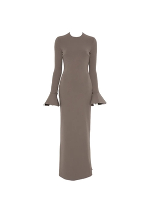 Solace London Alicia flare-sleeve maxi dress - Grey