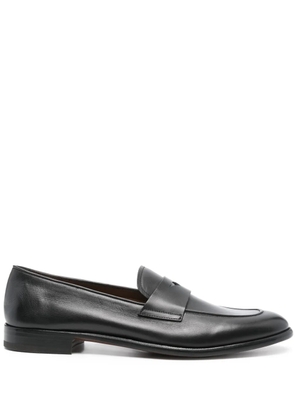 Fratelli Rossetti almond-toe leather loafers - Black