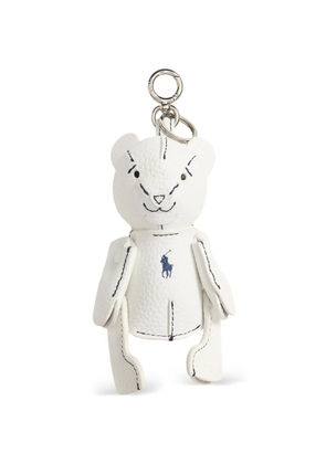 Polo Ralph Lauren Polo Bear leather bag charm - White