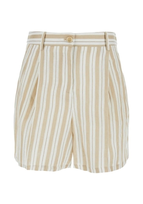 Semicouture striped pleated shorts - Neutrals