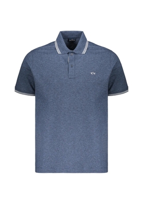 Paul & Shark contrast-trim cotton polo shirt - Blue