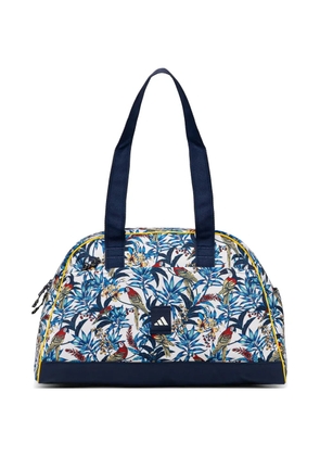 adidas tropical-print duffle bag - White