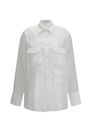 Ermanno Scervino multi-pocket pleated-detail shirt - White
