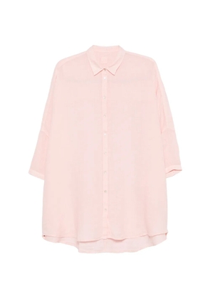 120% Lino drop-shoulder top - Pink