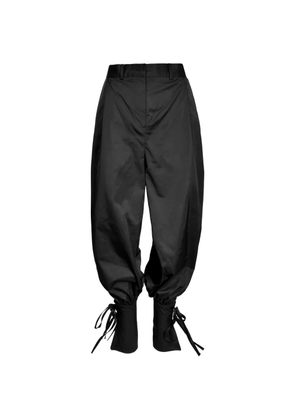 Ioana Ciolacu balloon-leg tie-fastening trousers - Black