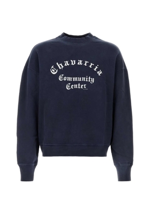 Willy Chavarria Hooligan crew-neck sweater - Blue