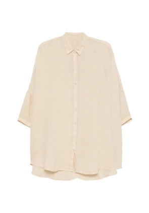 120% Lino oversized button-down top - Neutrals