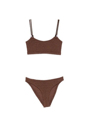 Hunza G beaded crinkle bikini - Brown