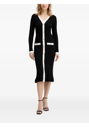 GUESS USA Laurel ribbed-knit midi dress - Black