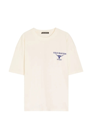 COLE BUXTON Longhorn logo-print T-shirt - Neutrals