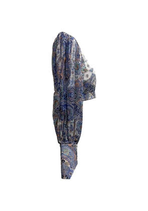 ZIMMERMANN Paisley-print cropped top - Blue