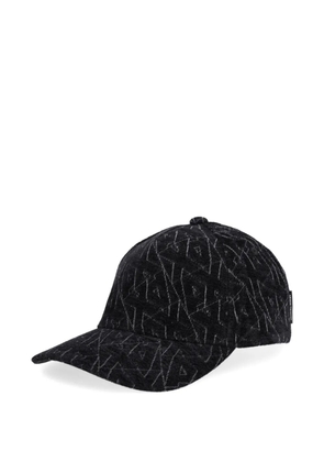 Armani Exchange logo-pattern baseball cap - Black