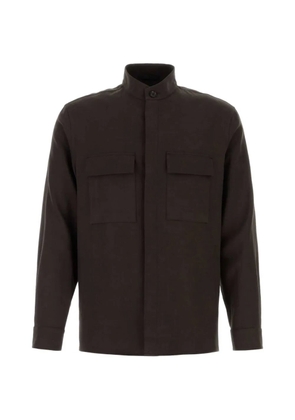Zegna pocket-detail lightweight jacket - Brown