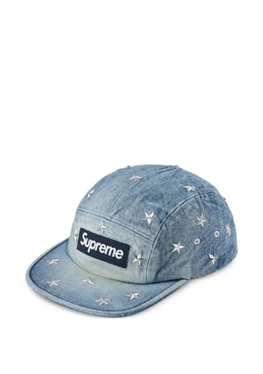 Supreme star-studded denim baseball cap - Blue