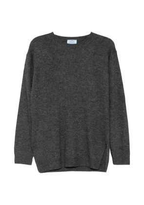 Prada Pre-Owned crew-neck side-slit sweater - Grey