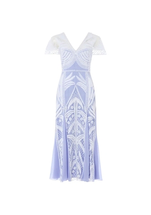 Temperley London Giselle embroidered dress - Blue