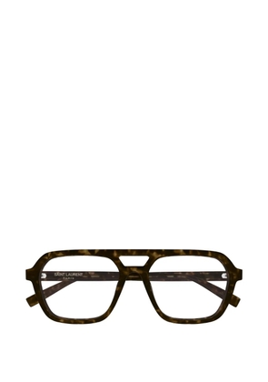 Saint Laurent Eyewear SL 905 tortoiseshell-effect geometric-frame glasses - Brown